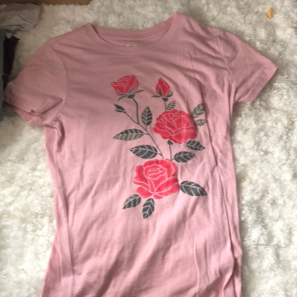 Light pink rose shirt